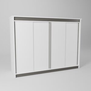 Armoire enfant ado adulte avec 4 portes coulissantes gain de place sous mezzanine 200 cm