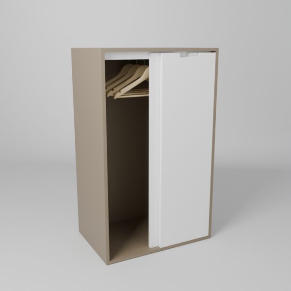 Armoire gain de place du programme Brick It mesurant 96cm de haut et 72 cm de large pour 48 cm de profondeur