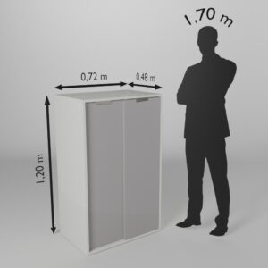 Fiche technique de l'armoire brick it de 72cm de largeur