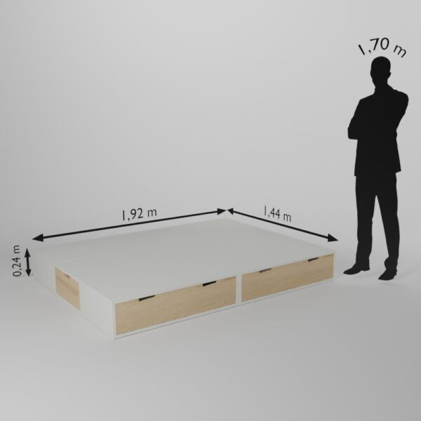 Fiche technique du lit podium 140x190