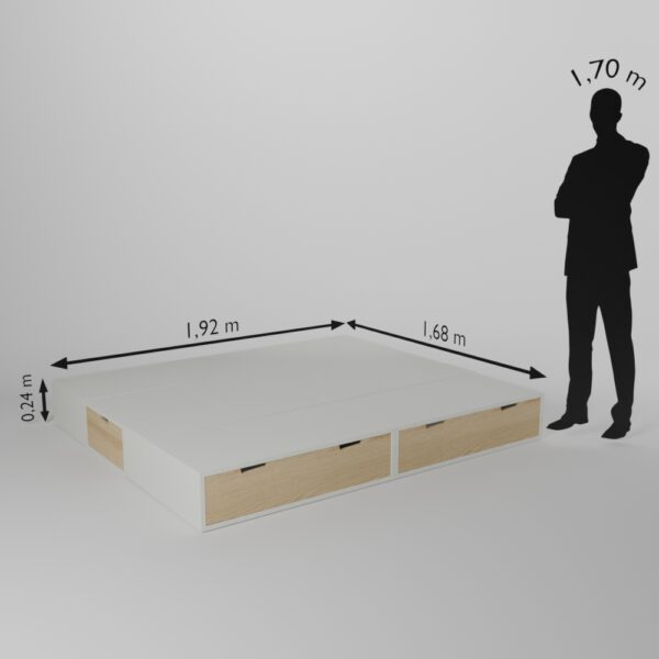 Fiche technique du lit podium 160x190