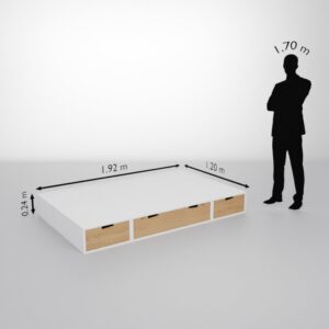 Info technique lit podium couchage 120x190